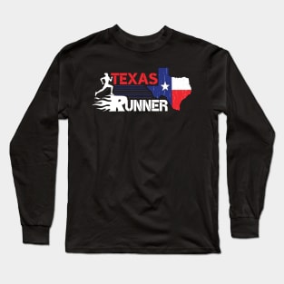 Texas running novelty, i love texas Long Sleeve T-Shirt